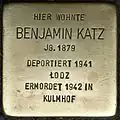 Stolperstein für Benjamin Katz (Weyerstraße 110)