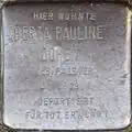 Stolperstein für Berta Pauline Cohen (Kaesenstraße 24)