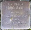 Stolperstein für Bruno Marx (Rubensstraße 33)