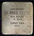 Stolperstein für Agnes Roseno (Bismarckstraße 5)