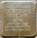 Stolperstein für Dr. Ferdinand Feidelberg (Humboldtstr. 42)