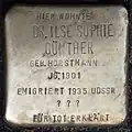 Stolperstein für Dr. Ilse Sophie Günther (Hohenstaufenring 31)