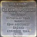 Stolperstein für Dr. Ludwig Silber (Agrippastraße 10)