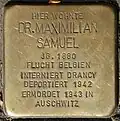 Stolperstein für Dr. Maximilian Samuel (Hohenstaufenring 74–76)