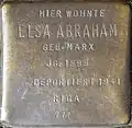 Stolperstein für Elsa Abraham (Im Dau 12)