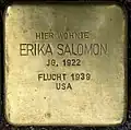 Stolperstein für Erika Salomon