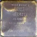 Stolperstein für Ernst Hermann (Hohe Pforte 22)