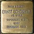 Stolperstein für Ernst Schönholz (Mauritiussteinweg 81)