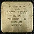 Stolperstein für Gertrud Rose