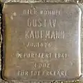 Stolpersteine für Gustav Kaufmann (Mauritiussteinweg 30)