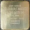 Stolperstein für Rudolf Moritz Löwenstein (Vogelsanger Straße 1)