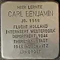 Stolperstein für Carl Benjamin (Vogelsanger Straße 1)