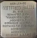 Stolperstein für Gottfried Ballin (Vogelsanger Straße 1)