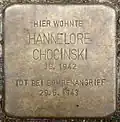 Stolperstein für Hannelore Chocinski (Alexianerstraße 3)