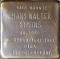 Stolperstein für Hans Walter Simons (Im Dau 12)