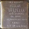Stolperstein für Helene Lützeler (Im Dau 12)