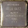Stolperstein für Hella Katz (Lochnerstraße 12–14)