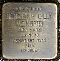 Stolperstein für Henriette Cilly Weinberg (Rothgerberbach 6)