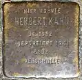 Stolperstein für Herbert Kahn (Schaevenstraße 4)