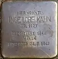 Stolperstein für Inge Lore Kahn (Remigiusstraße 45)