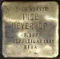 Stolperstein für Inge Meyerhof (Richard-Wagner-Straße 23)