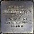 Stolperstein für Ingeborg Berger (Manscheider Platz 8)
