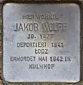 Stolperstein für Jakob Wolff (Im Weichserhof 8)