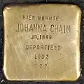 Stolperstein für Johanna Chaim (Flandrische Straße 1)