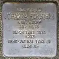 Stolperstein für Johanna Eckstein (Im Weichserhof 8)