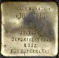 Stolperstein für Johanna Mohl (Richard-Wagner-Straße 23)