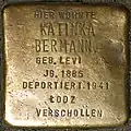 Stolperstein für Katinka Bermann (Jahnstraße 20)