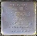 Stolperstein für Mathilde Neukirchen (Rubensstraße 33)