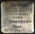 Stolperstein für Regina Bader (Engelbertstraße 12)