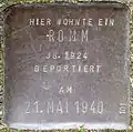 Stolperstein für ein Romm, Stein-Nr. 101 (Holzmarkt 1)