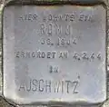 Stolperstein für ein Romm (Großer Griechenmarkt 37)