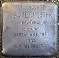 Stolperstein für Rolsalie Sperber (Zwirner Straße 33)