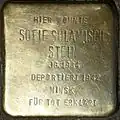 Stolperstein für Sofie Sulamisch Stein (Jahnstraße 26)