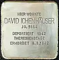Stolperstein für David Ichenhäuser (Aachener Straße 409)