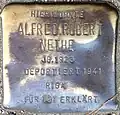 Stolperstein für Alfred Robert Nethe (Alteburger Straße 11)