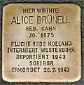 Stolperstein für Alice Brünell (Brüsseler Straße 83).jpg