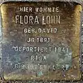 Stolperstein für Flora Lohn (Alteburger Straße 11)