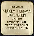 Stolperstein für Wilhelm Hermann Löwenstein (Vogelsanger Straße 1)