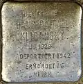 Stolperstein für Hans Raffael Klibansky (Volksgartenstraße 10)