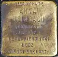 Stolperstein für Anna Heimbach (Heinsbergstraße 22)
