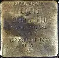 Stolperstein für Hedwig Schönfeld (Heinsbergstraße 22)