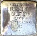 Stolperstein für Henriette Kaufmann (Alteburger Straße 11)