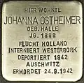 Stolperstein für Johanna Oppenheimer (Teutoburgerstraße 27)