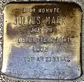 Stolperstein für Julius Marx (Alteburger Straße 11)