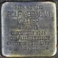 Stolperstein für Rolf Abraham Walter (Lochnerstraße 11)