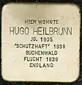 Stolperstein für Hugo Heilbrunn (Luxemburger Straße 37)